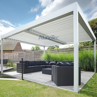 Sonnenschutz-Lamellen-Terrassen-wasserdichte Pavillon-Pergola-Ideen für den Außenbereich