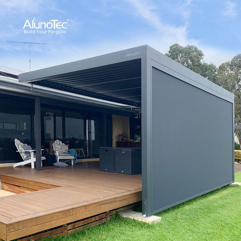 AlunoTec 3x4 4x6m Maison Intelligente Wandschirm für den Garten Sonnenschutz für die Terrasse Lamellenpergola