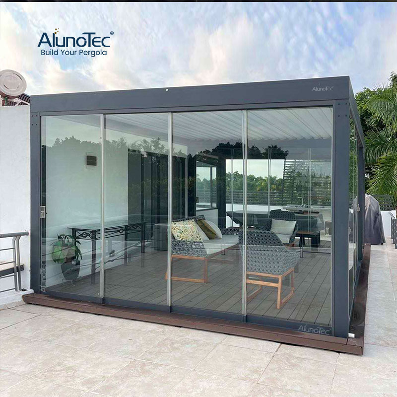 AlunoTec 3x4 4x6m Maison Intelligente Wandschirm für den Garten Sonnenschutz für die Terrasse Lamellenpergola