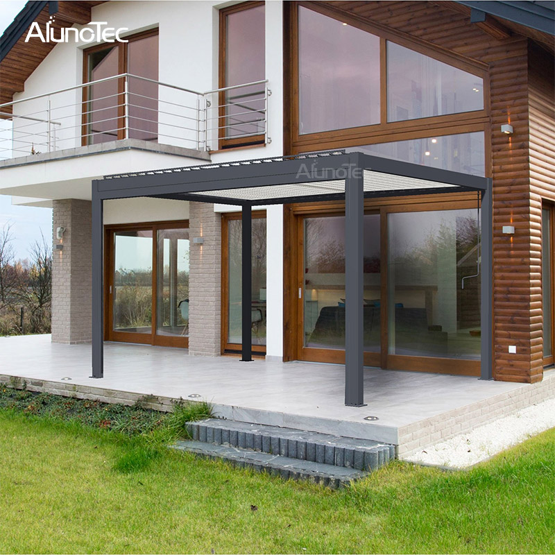 Balkon-Pavillon, Aluminium-Garten-Sonnenschutz, Pergola-Lamellendachsystem