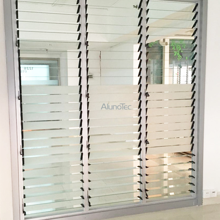 Aluminium-Glas-Lamellenfenster für Häuser