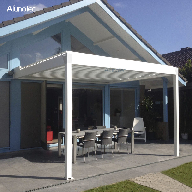  Wasserdichter Pavillon-Schatten für den Außenbereich, bioklimatische Pergola für Schwimmbad
