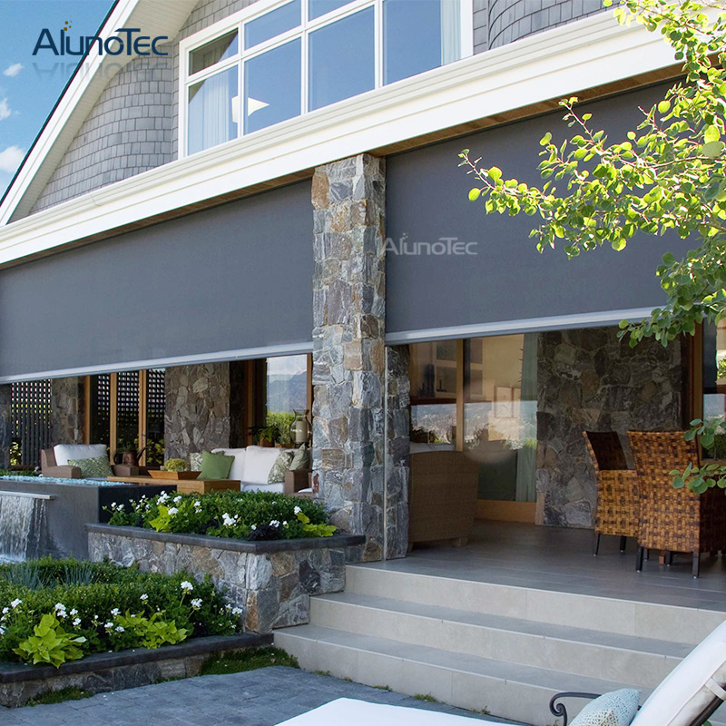 AlunoTec Sicherheits-Insektenschutz, manuelle Fenster, vertikaler Vorhang, Reißverschluss, Rollo, Steuerung, wasserdicht, Sichtschutz, Jalousien