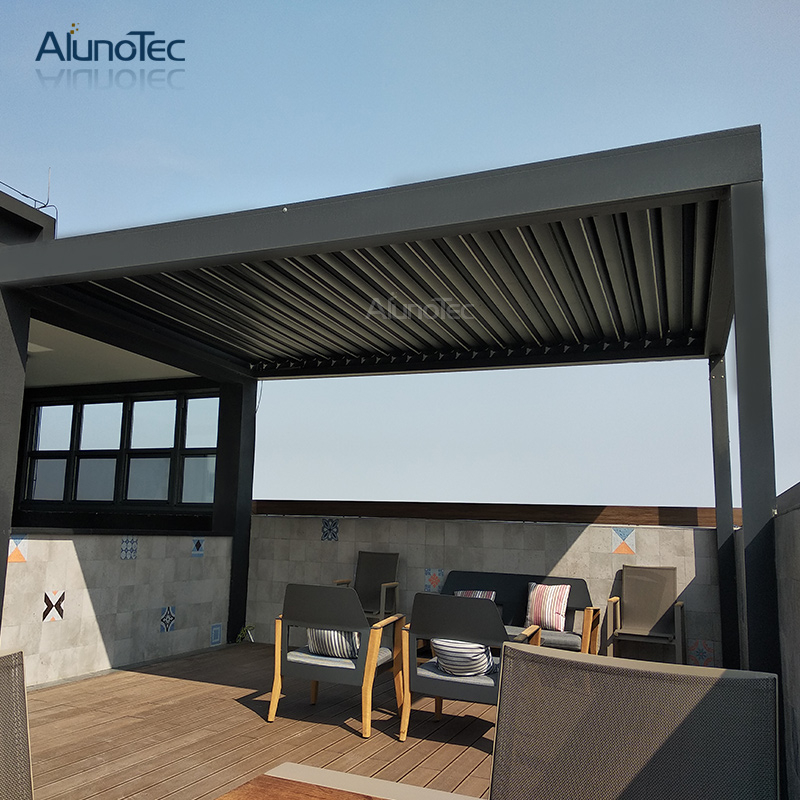 Wasserdichte, kontrollierte Pergola aus Aluminium für den Außenbereich