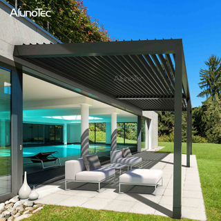 Modernes, leicht zu montierendes, bedienbares Garten-Pergoladach aus Aluminium für den Außenbereich 