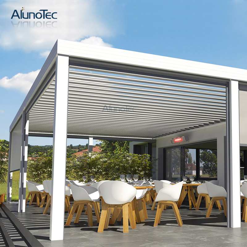 Bioklimatische Gartenmöbel-Pavillon, motorisierte Aluminium-Pergola-Sets für die Veranda 