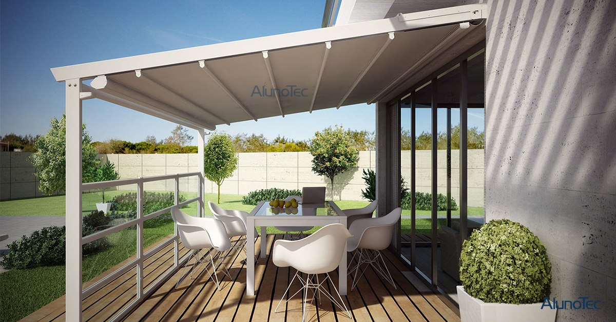 Einziehbares PVC-Dach, einziehbare Markisen für den Außenbereich