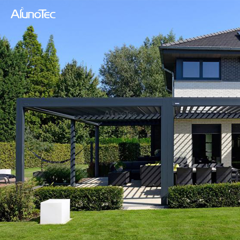 Motorisiertes Aluminium-Gartenpavillon-Zeltdach mit Lamellendach