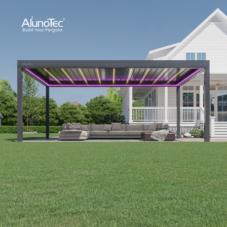 AlunoTec 4.5x7m 5x6m 5x8m Custom Size Gery Weiß Freistehende Aluminium Pergola Preise