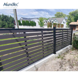 AlunoTec Einzigartiges Design, Balkon, WPC, schwarzer Zaun, Lamellen, vertikaler Zaun für den Garten