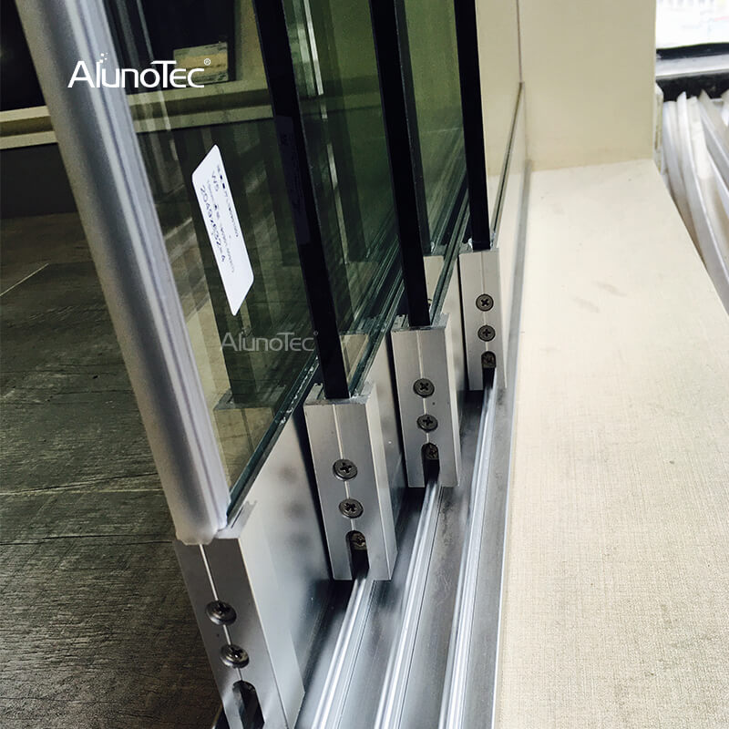 AlunoTec Pergola-Glastüren, Duschtüren, langlebige rahmenlose Schiebetür aus Glas für den Außenbereich