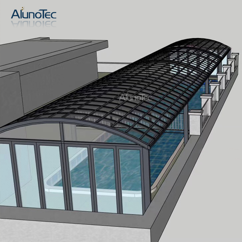 Maßgeschneidertes Polycarbonat-Massivdach-Außenüberdachung-Balkon-Markisendesign von AlunoTec 
