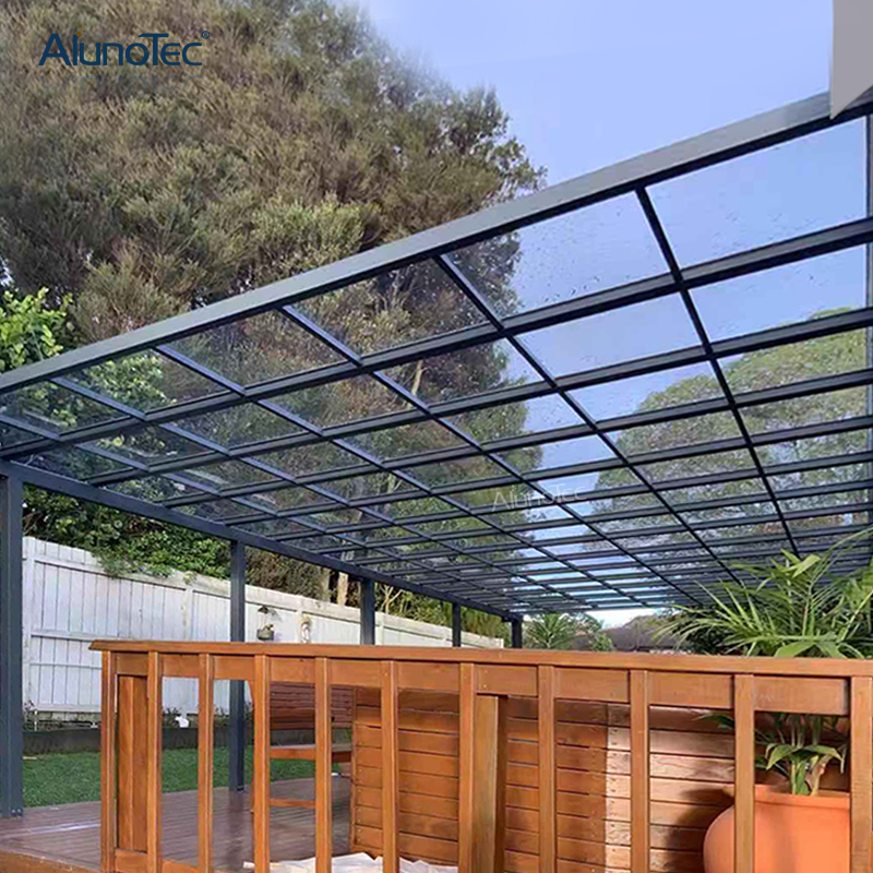 Outdoor-Dachüberdachung mit Aluminiumrahmen und Polycarbonat-Garten