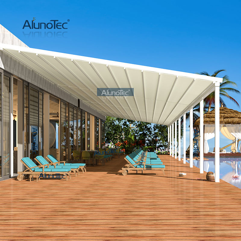 AlunoTec 5m x 5m versenkbare Pergola für den Außenbereich zum Angebot
