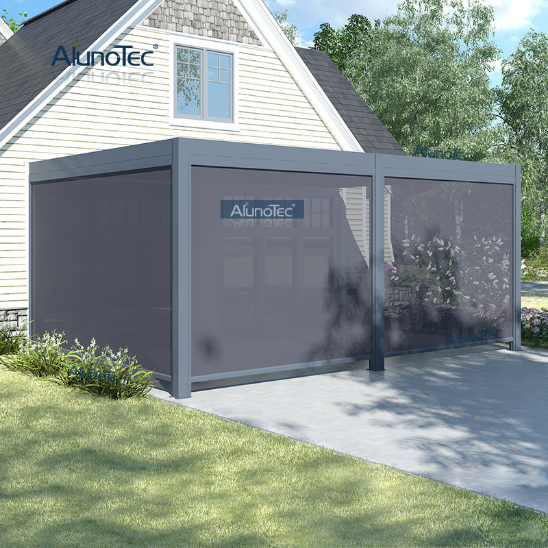 AlunoTec Custom Pergola-Dach aus Aluminium mit Lamellen für Außenbadewannen