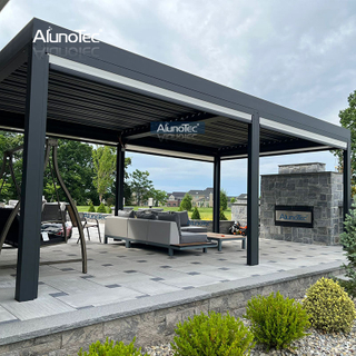 14' x 16' offener, geschlossener Outdoor-Küchenpavillon mit Lamellen zum günstigen Preis