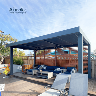 AlunoTec schafft Luxus-Glamping-Pergola-Freizeitbereich für den Hausgarten