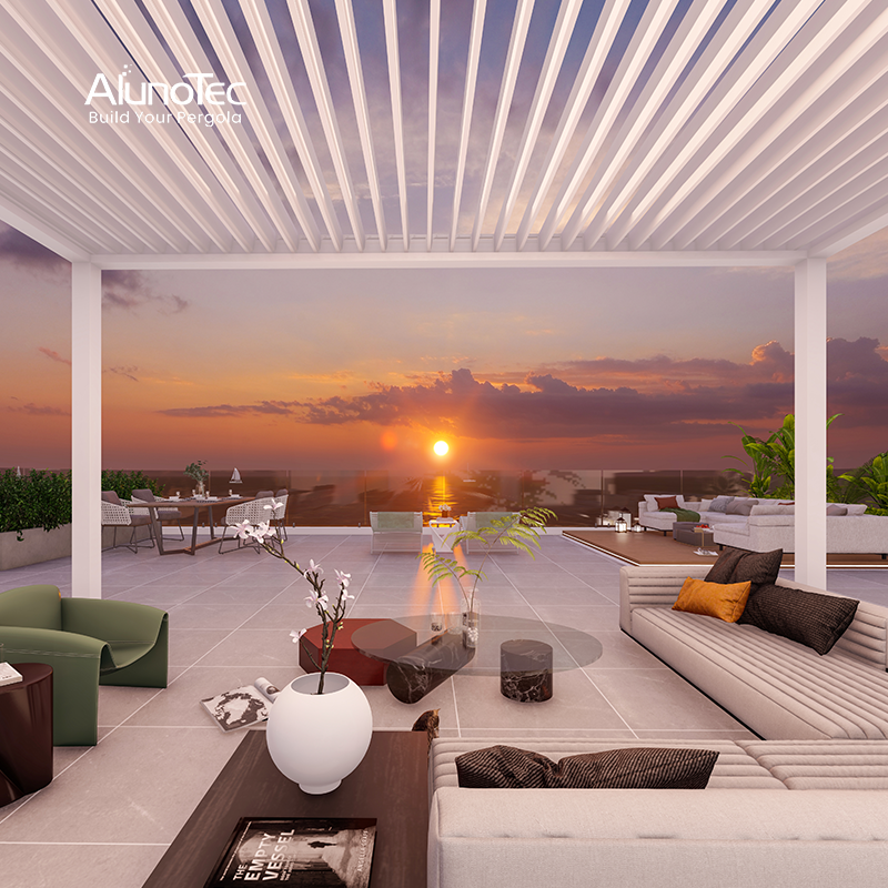 AlunoTec Ferngesteuerte 4x6m freistehende Sonnenschutz-Gewächshaus-Villa-Pergola zu verkaufen