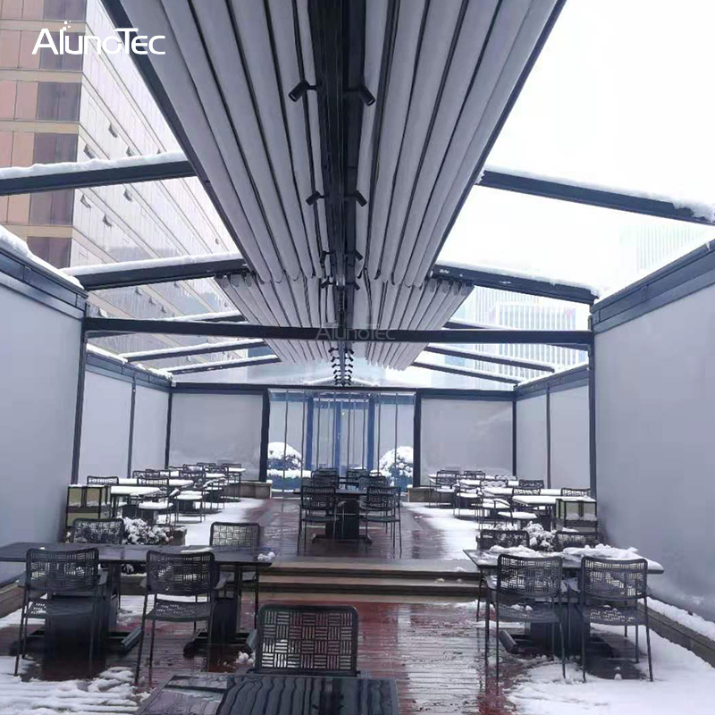 Leicht zu montierender, ferngesteuerter Garten-Aluminium-Markisenpavillon für den Außenbereich