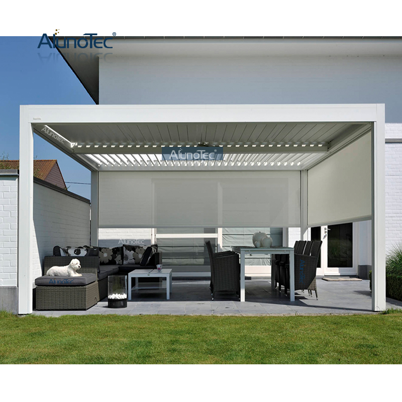 Bedienbare Pergola aus Aluminium, 3 x 4 Pavillon, Aluminium-Lamellen-Pergola für Zuhause