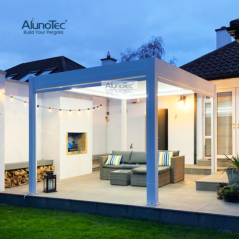 AlunoTec Outdoor Aluminium verstellbare Dachlamellen Pergola Pavillon Aluminium Terrasse Kosten