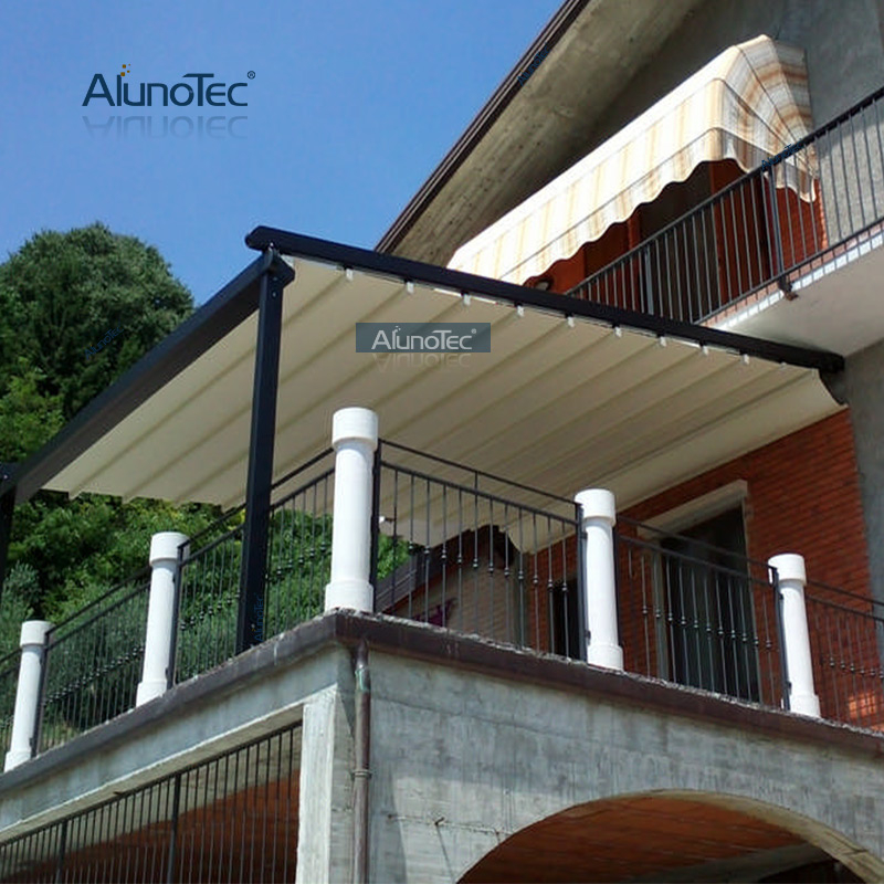 AlunoTec 10 Meter x 4 Meter 100 % wasserdichte, einziehbare Pergola-Dachabdeckung aus PVC
