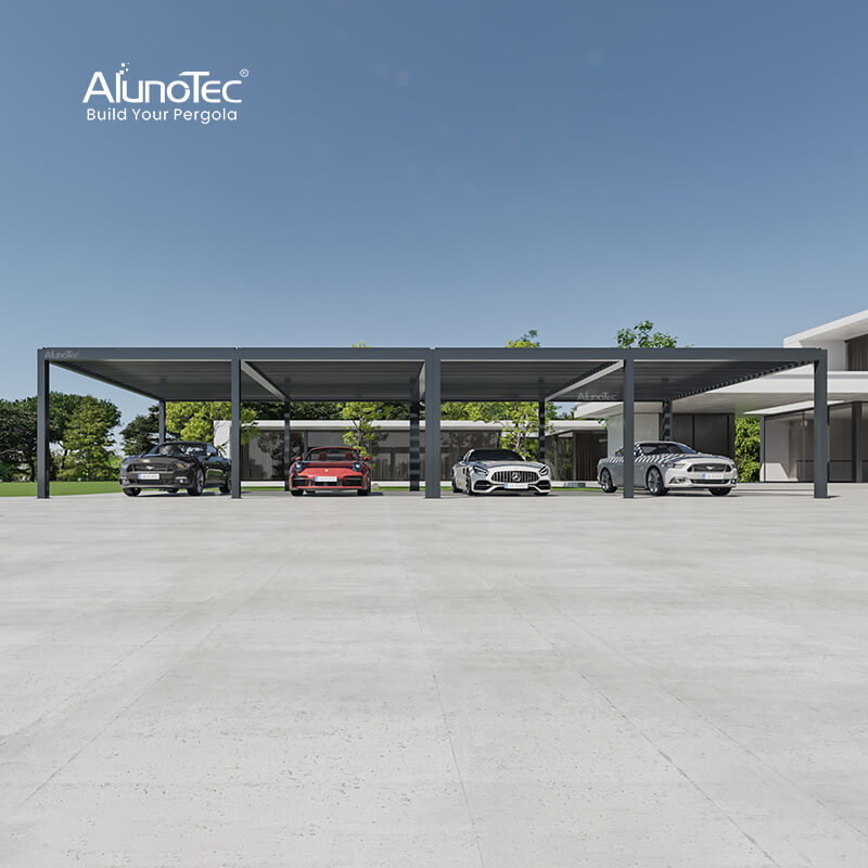 AlunoTec Aluminium-Elektro-wasserdichte Sonnenblende Carport Pergola