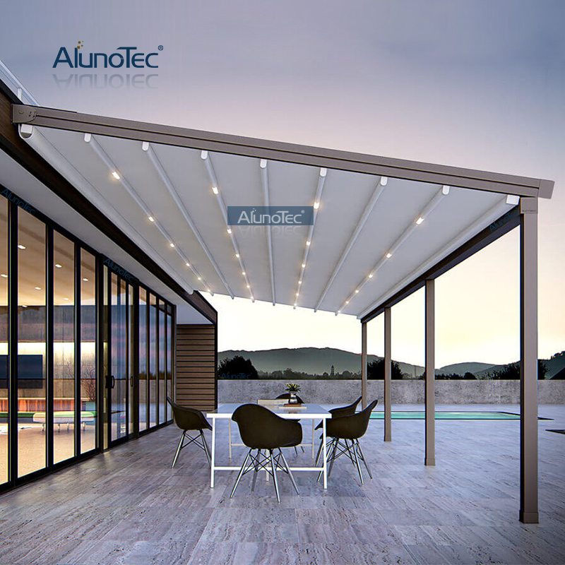 AlunoTec 5m x 5m versenkbare Pergola für den Außenbereich zum Angebot