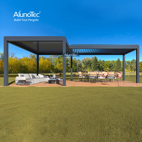 AlunoTec Smart Luxury 9 x 4 m Balkon Privatsphäre Gartenbereich Smart Hotel Pergola 