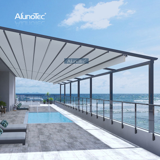 Elektrischer Garten-Sonnenschutz, einziehbare Dachmarkise für den Außenbereich